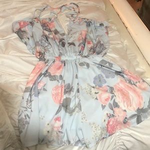 Flower print romper